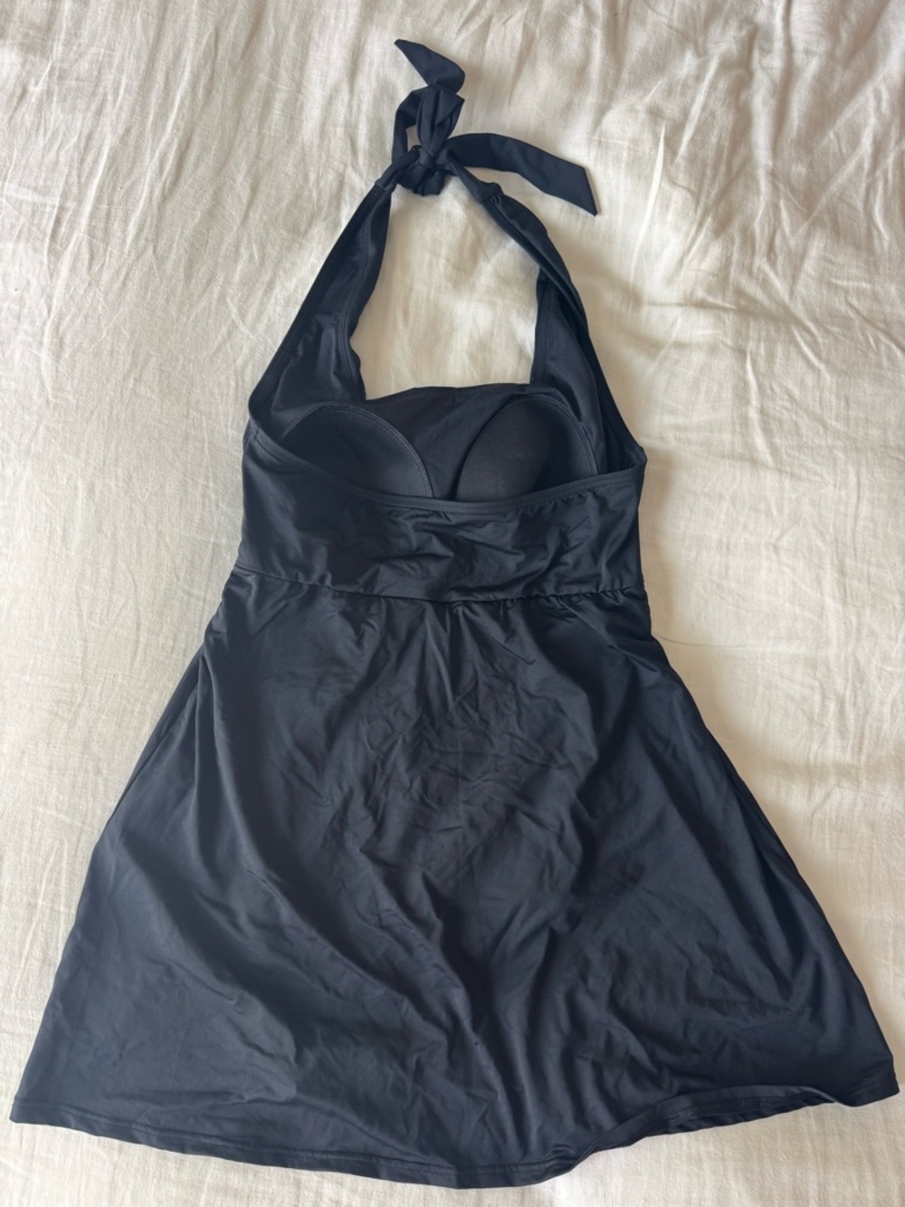 Never Worn Women's Black Halter Exercise/Swim Dress Land’s End